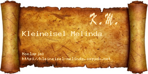 Kleineisel Melinda névjegykártya